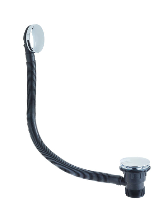 Round Clicker Bath Waste with Overflow Chrome