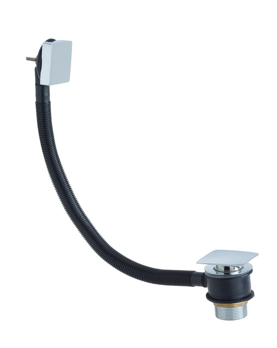 Square Clicker Bath Waste with Overflow Chrome