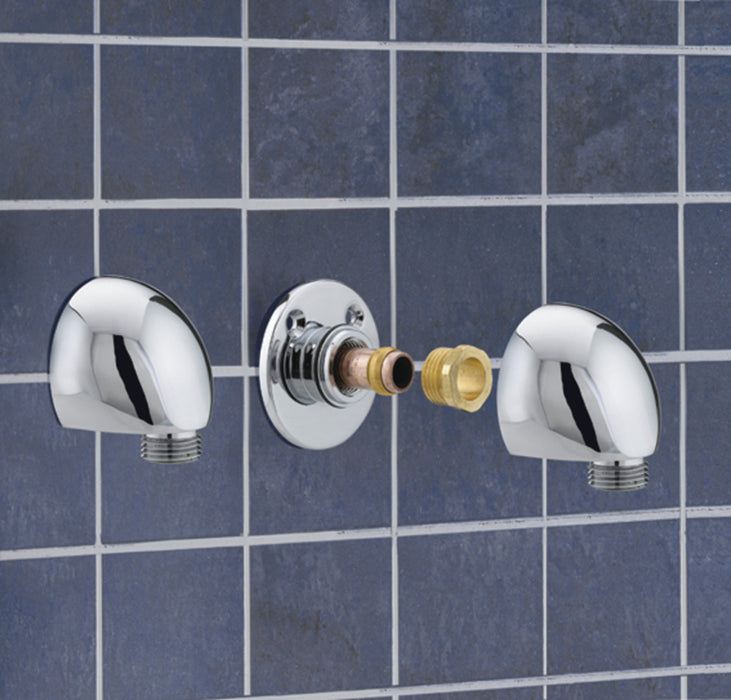 Fast Fix Wall Outlet Chrome Plated