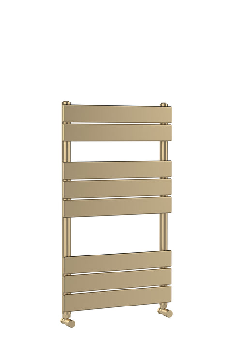 Square Flat Towel Radiator 840x500 Brushed Brass