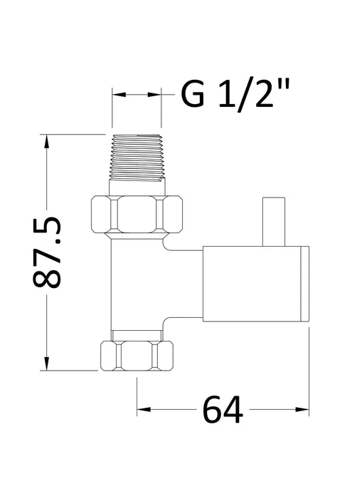 Straight Radiator Valve Pack (Pairs) Chrome