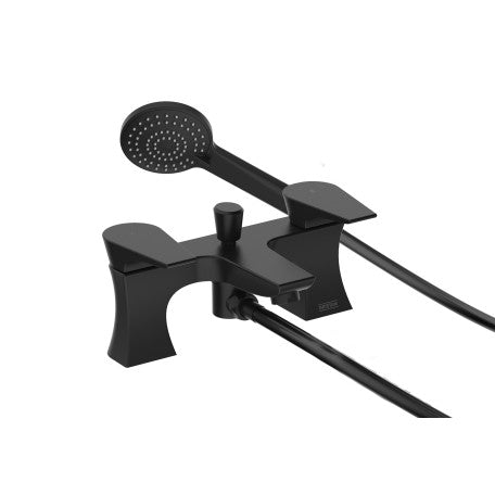 Hourglass Bath Shower Mixer Tap Black