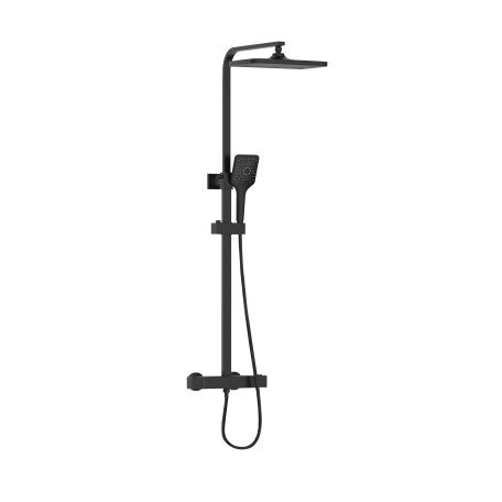Craze Adjustable Rigid Riser Diverter Bar Shower Black