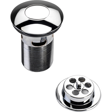Round Push Button Bath Waste Slotted C