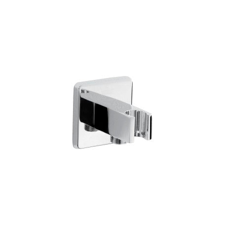 Contemporary Square Wall Outlet with Handset Holder Bracket Chrome