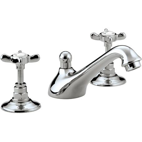 1901 3 Hole Basin Mixer with Ceramic Disc Valves Chrome