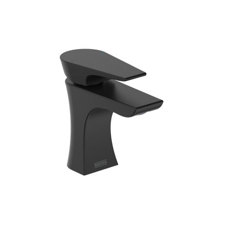 Hourglass Basin Mixer Tap with Clicker Waste Black