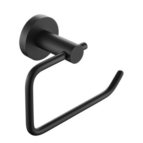 Round Toilet Roll Holder Brass Black