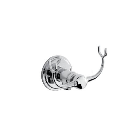 Traditional Wall Outlet Handset Cradle with Round Bevelled Plate Chrome