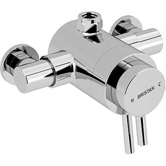 Prism Exposed Concentric Chrome Top Outlet Shower Valve Only