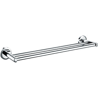 Solo Double Towel Rail Brass Chrome Plated