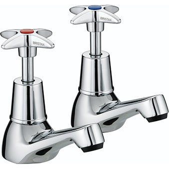 5412 Cross Top Basin Taps Chrome