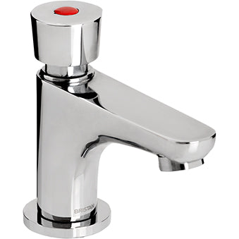 Single Pillar Basin Soft Touch Timed Flow Tap Chrome