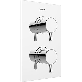 Prism Recessed Thermostatic Dual Control Shower Valve Chrome