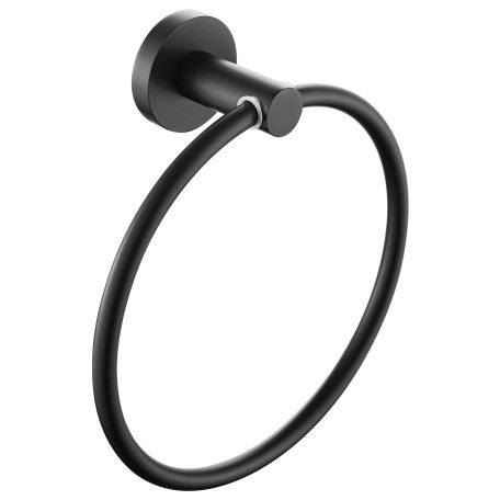 Round Towel Ring Brass Black