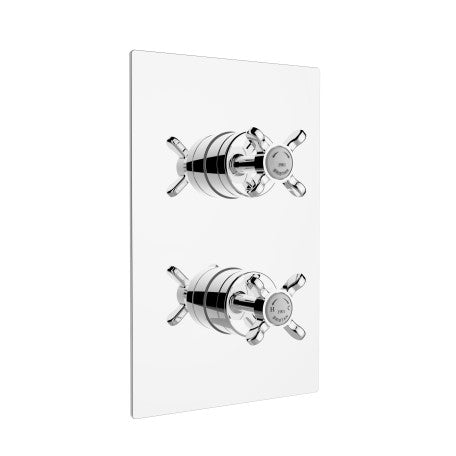 1901 Recessed Thermostatic Dual Control Shower Valve with Integral Two Outlet Diverter Chrome
