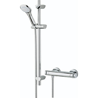 Artisan Thermostatic Surface Mounted Bar Shower Valve with Adjustable Riser & Fast Fit Connections