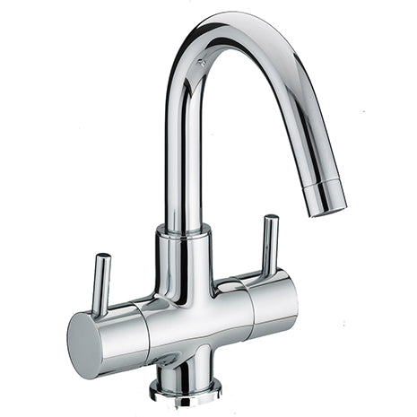 Prism 2 Handle Basin Mixer (no waste) Chrome