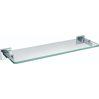 Square Glass Shelf Brass Chrome Plated