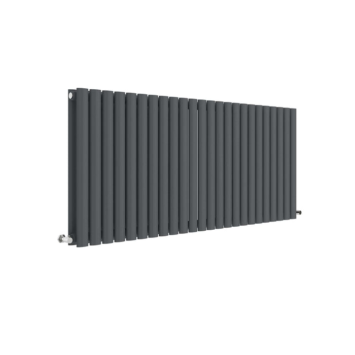 Horizontal Double Panel Radiator 600 x 1398 Anthracite