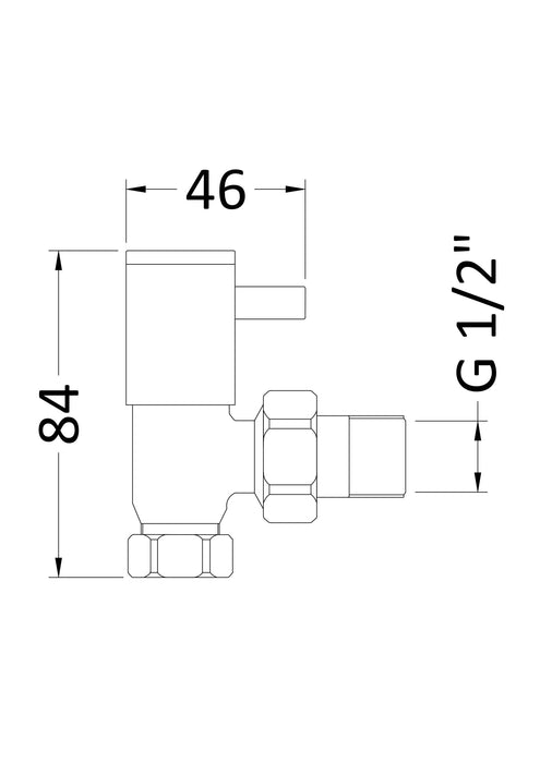 Angled Radiator Valve Pack (Pairs) Chrome