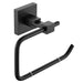 Square Toilet Roll Holder Brass Black