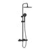 Buzz Adjustable Rigid Riser Diverter Bar Shower Black