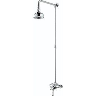 Regency2 Thermostatic Surface Mounted Dual Control Shower Valve with Rigid Riser Chrome