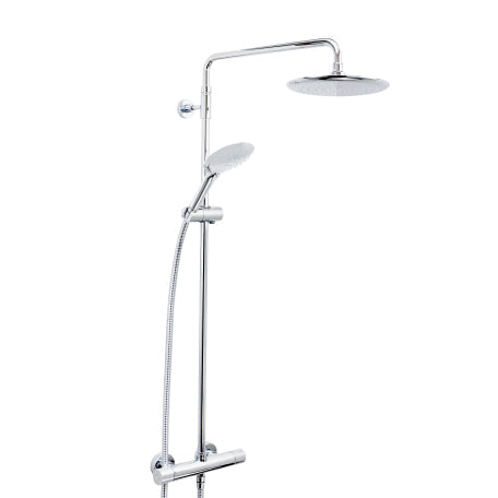 Carre Exposed Fixed Head Bar Shower with Diverter & Kit