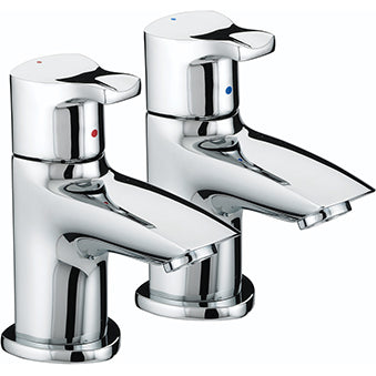 Capri Basin Pillar Taps Chrome