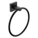 Square Towel Ring Brass Black