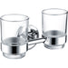 Solo Double Tumbler and Holder Brass Chrome Plated