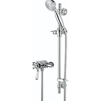 Regency2 Thermostatic Surface Mounted Shower Valve with Adjustable Riser Chrome