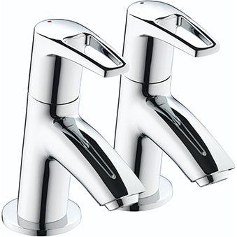 Smile 1/2 Chrome Basin Taps Chrome